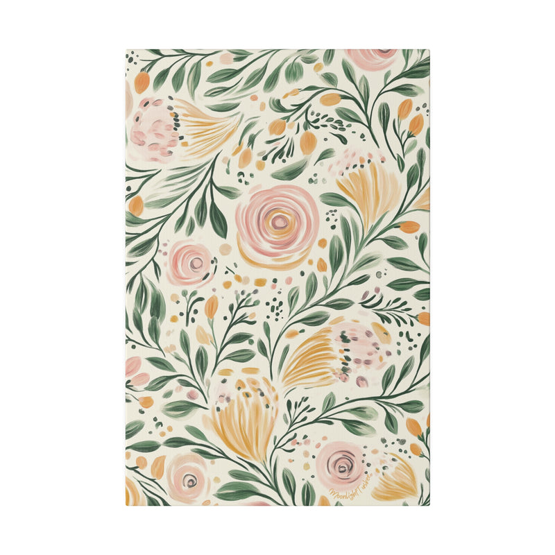"Floral Dreamscape" Matte Canvas