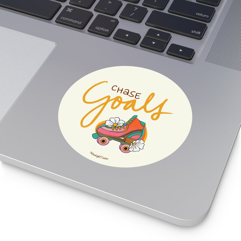"Chase Goals" - Round Vinyl Sticker