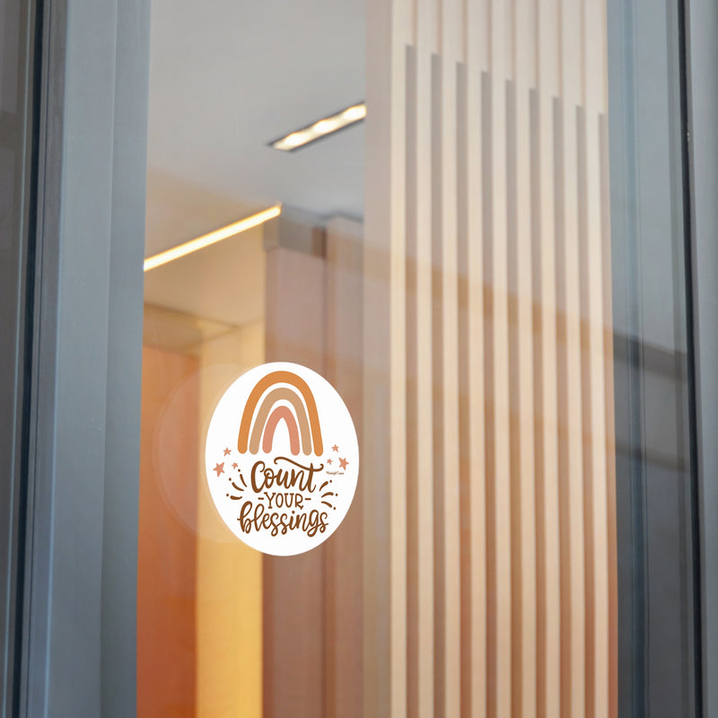 "Count Your Blessings" - Round Vinyl Sticker