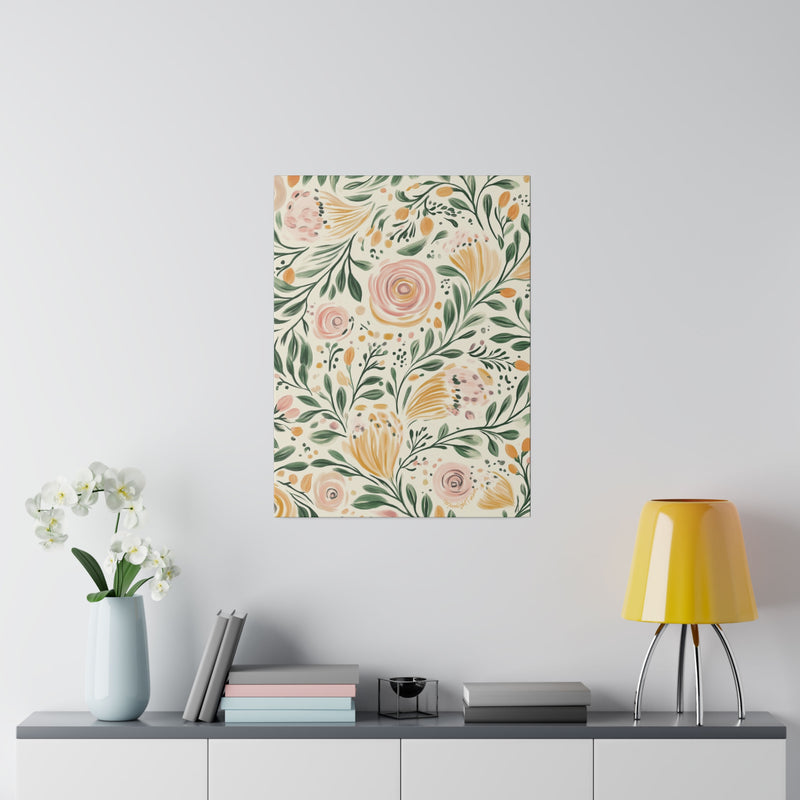 "Floral Dreamscape" Matte Canvas