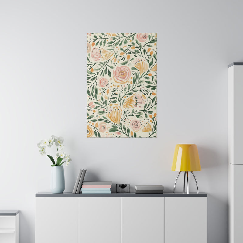 "Floral Dreamscape" Matte Canvas