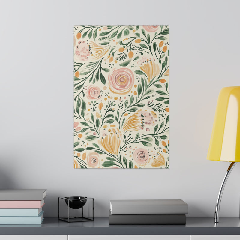 "Floral Dreamscape" Matte Canvas