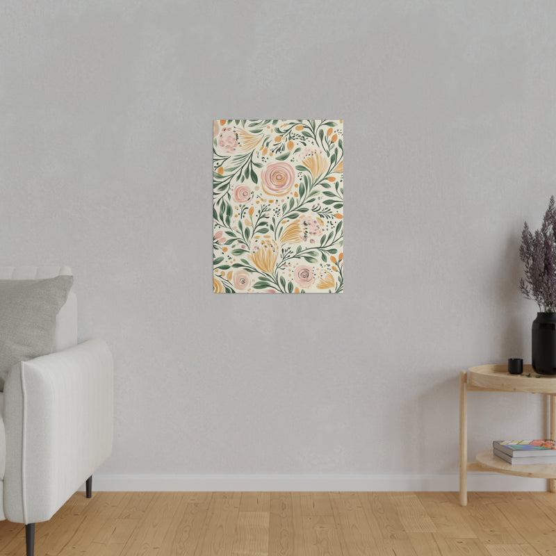 "Floral Dreamscape" Matte Canvas