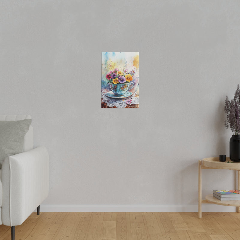 "The happiness cup" Matte Canvas