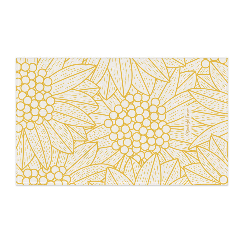 "Golden Dahlia" Tea Towel