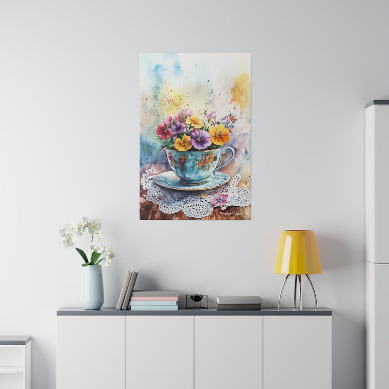 "The happiness cup" Matte Canvas