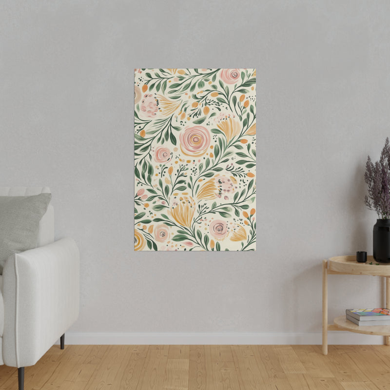 "Floral Dreamscape" Matte Canvas