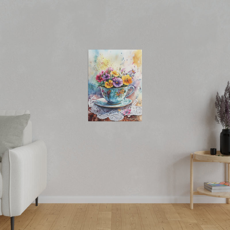 "The happiness cup" Matte Canvas