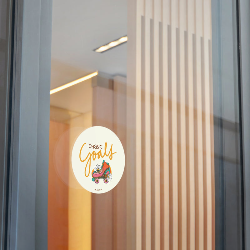 "Chase Goals" - Round Vinyl Sticker