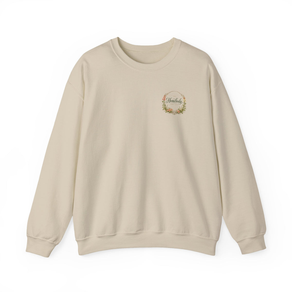 Homebody Floral Crewneck Sweatshirt — Cozy Home Lover Pullover