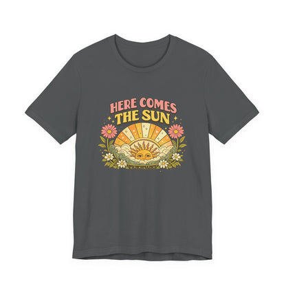 Here Comes The Sun T-Shirt — Retro Sunflower Vintage Graphic Tee