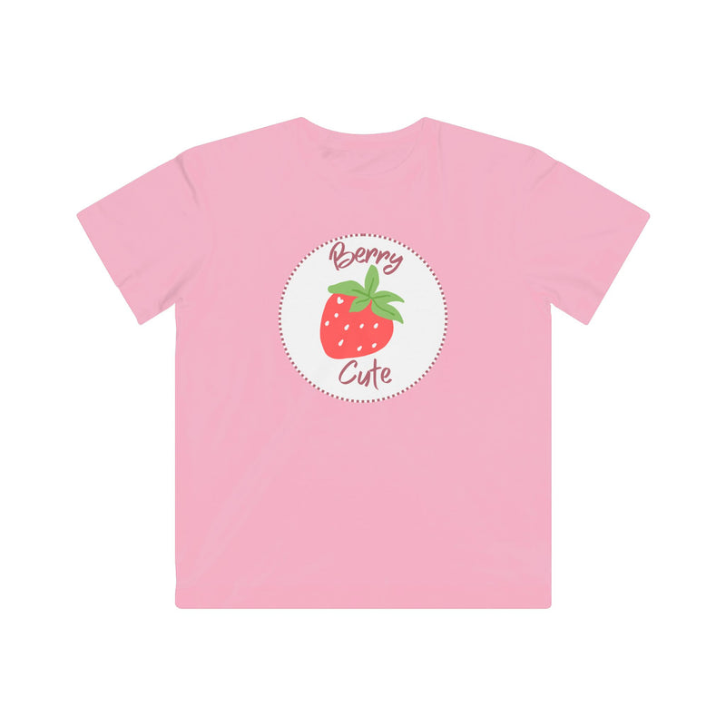 Kids Tee - "Berry Cute" Strawberry Graphic Shirt for Toddlers & Little Girls