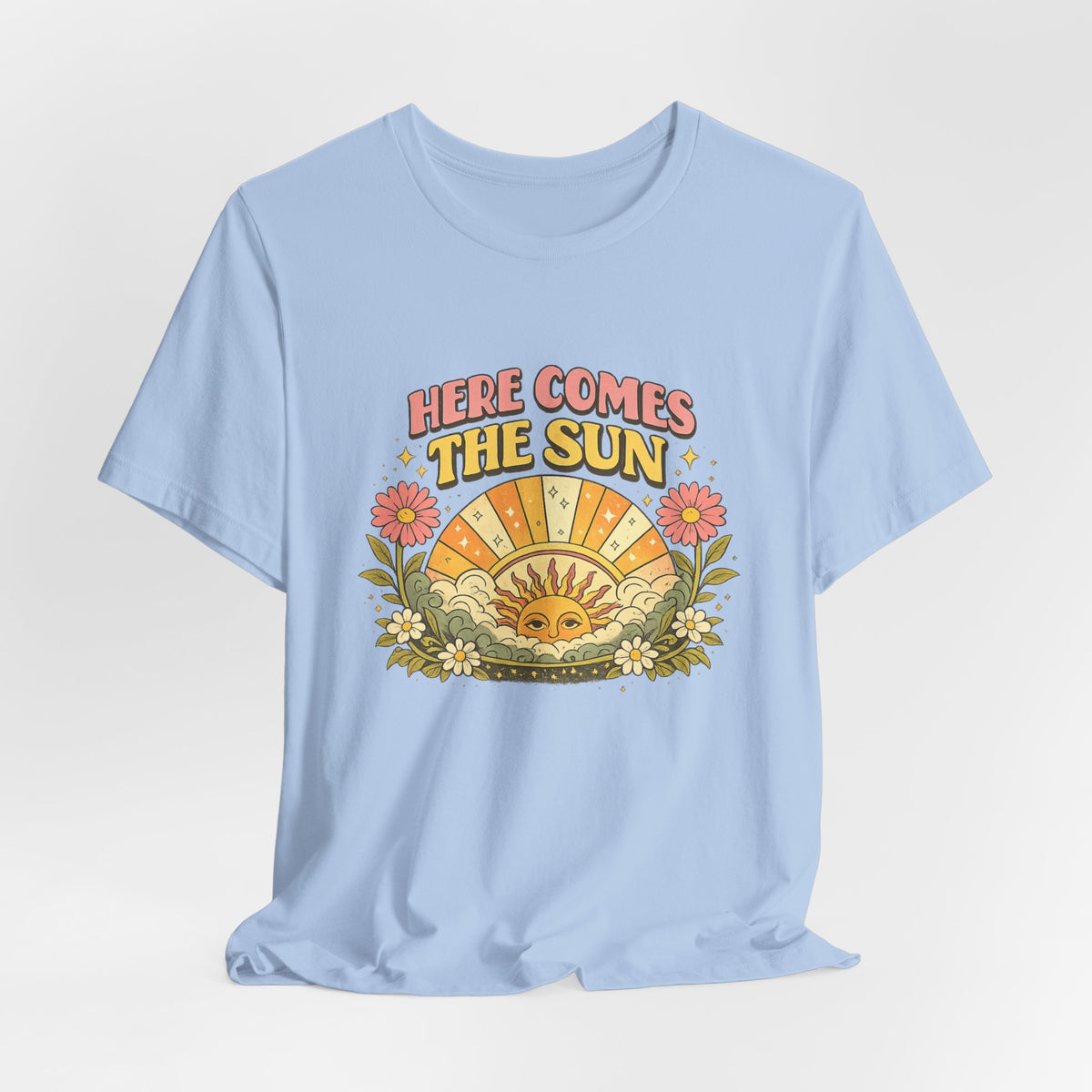 Here Comes The Sun T-Shirt — Retro Sunflower Vintage Graphic Tee