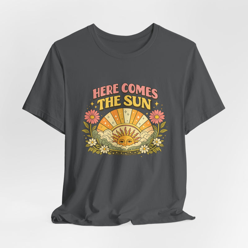 Here Comes The Sun T-Shirt — Retro Sunflower Vintage Graphic Tee