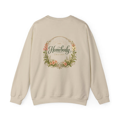 Homebody Floral Crewneck Sweatshirt — Cozy Home Lover Pullover