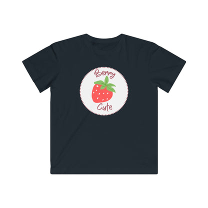 Kids Tee - "Berry Cute" Strawberry Graphic Shirt for Toddlers & Little Girls