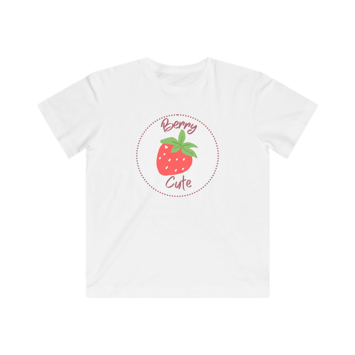 Kids Tee - "Berry Cute" Strawberry Graphic Shirt for Toddlers & Little Girls