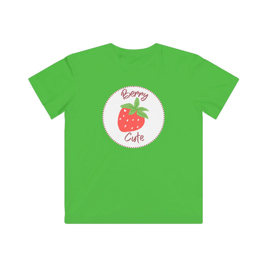 Kids Tee - "Berry Cute" Strawberry Graphic Shirt for Toddlers & Little Girls