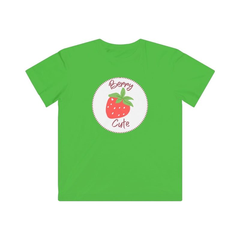 Kids Tee - "Berry Cute" Strawberry Graphic Shirt for Toddlers & Little Girls