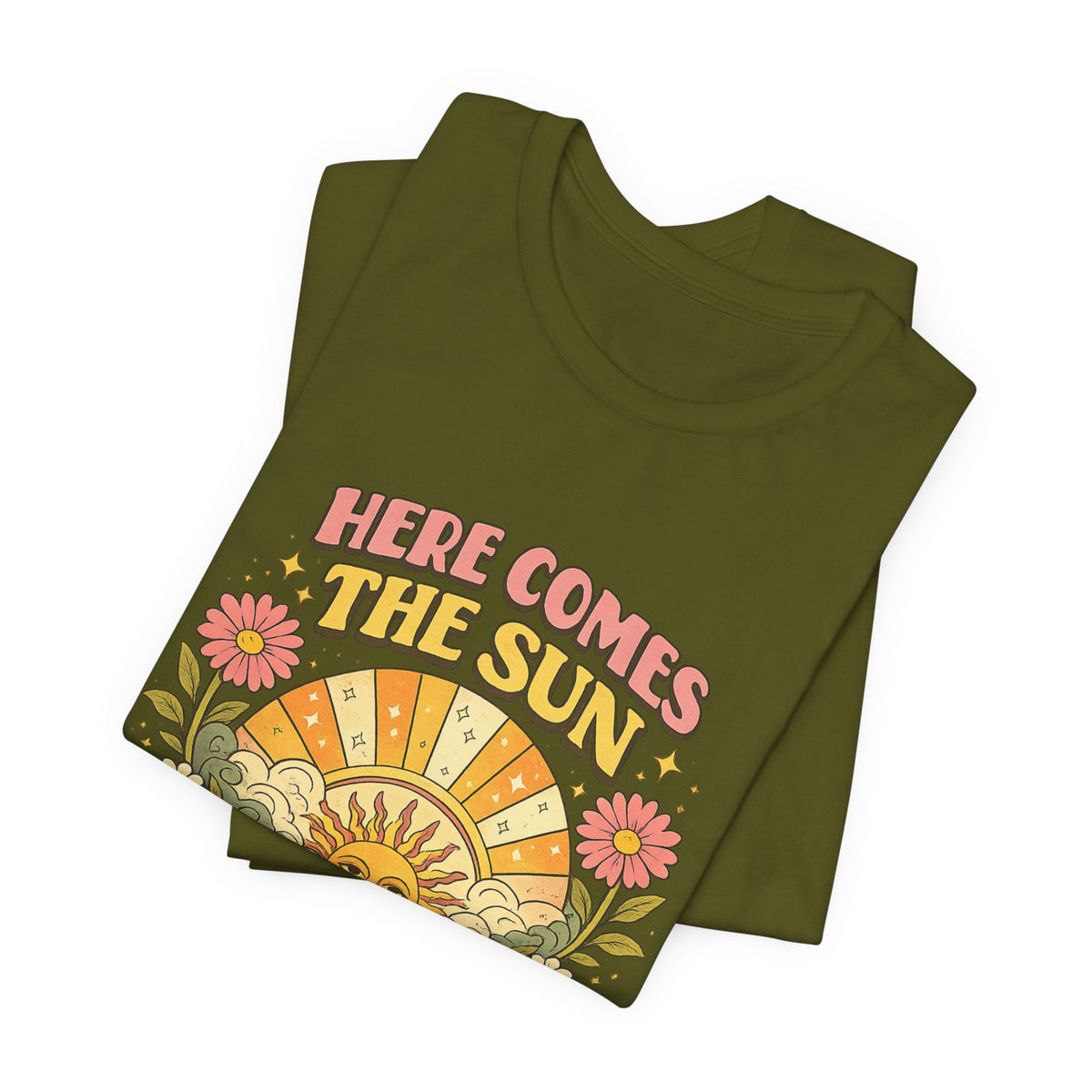 Here Comes The Sun T-Shirt — Retro Sunflower Vintage Graphic Tee
