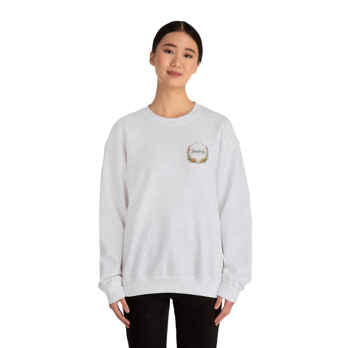 Homebody Floral Crewneck Sweatshirt — Cozy Home Lover Pullover
