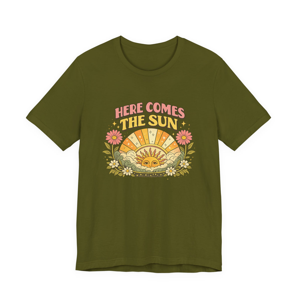 Here Comes The Sun T-Shirt — Retro Sunflower Vintage Graphic Tee