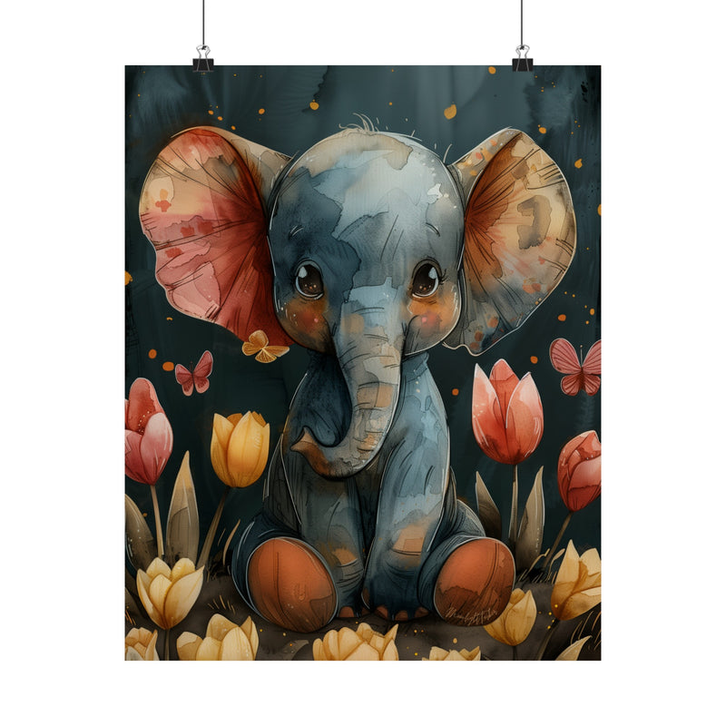 "Tusker & Tulips" Print