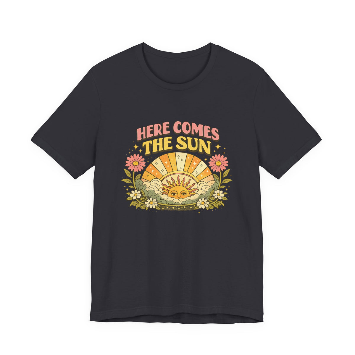 Here Comes The Sun T-Shirt — Retro Sunflower Vintage Graphic Tee