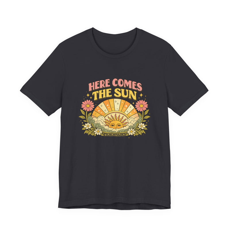 Here Comes The Sun T-Shirt — Retro Sunflower Vintage Graphic Tee