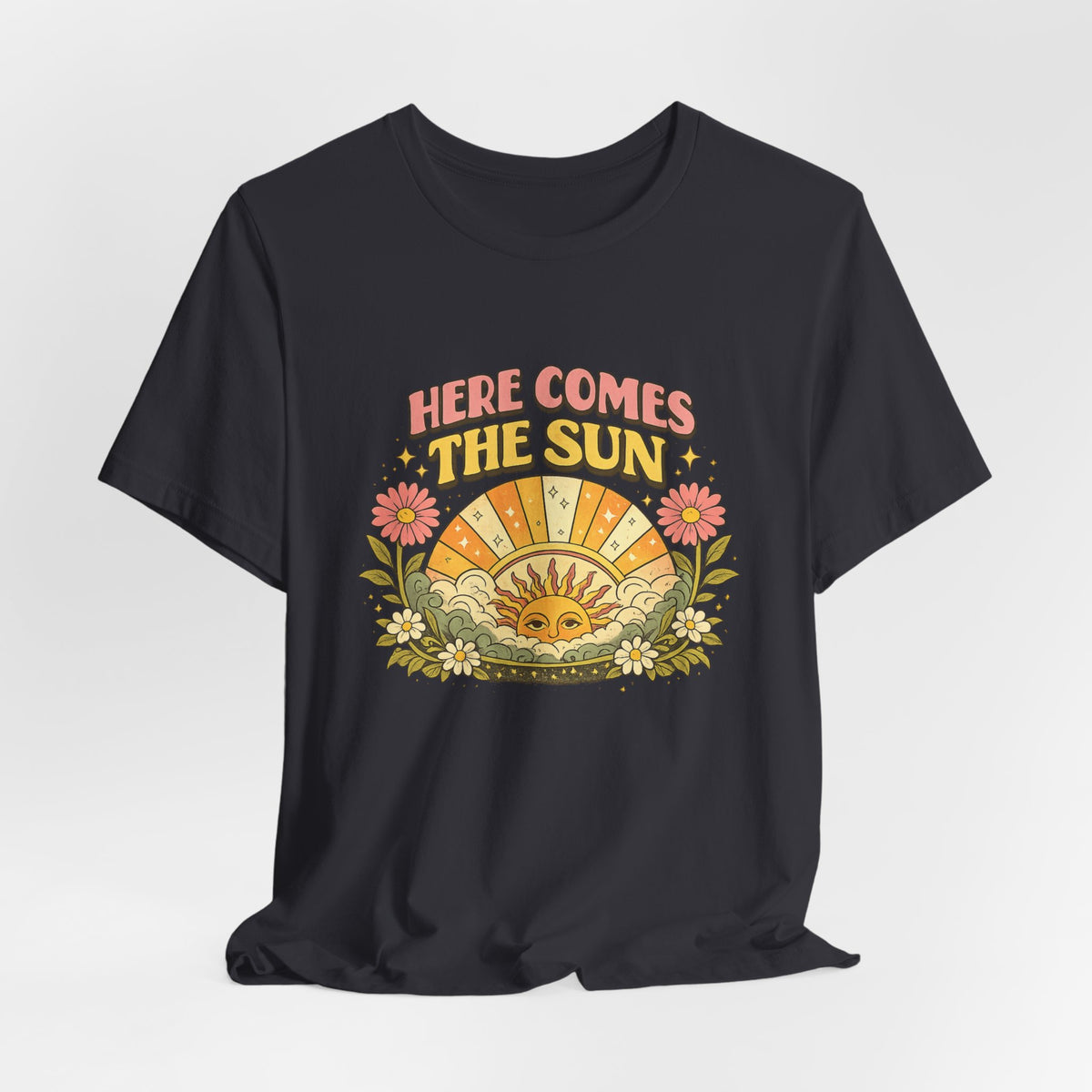 Here Comes The Sun T-Shirt — Retro Sunflower Vintage Graphic Tee