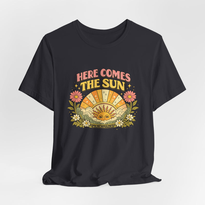 Here Comes The Sun T-Shirt — Retro Sunflower Vintage Graphic Tee