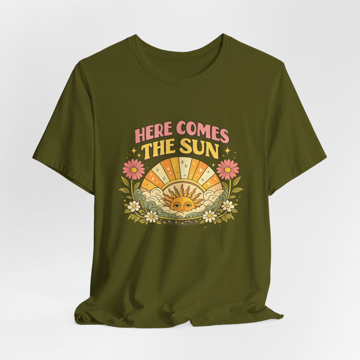 Here Comes The Sun T-Shirt — Retro Sunflower Vintage Graphic Tee