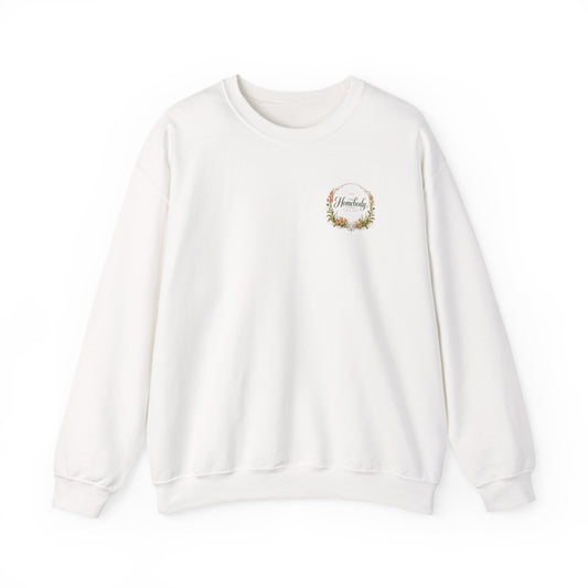 Homebody Floral Crewneck Sweatshirt — Cozy Home Lover Pullover
