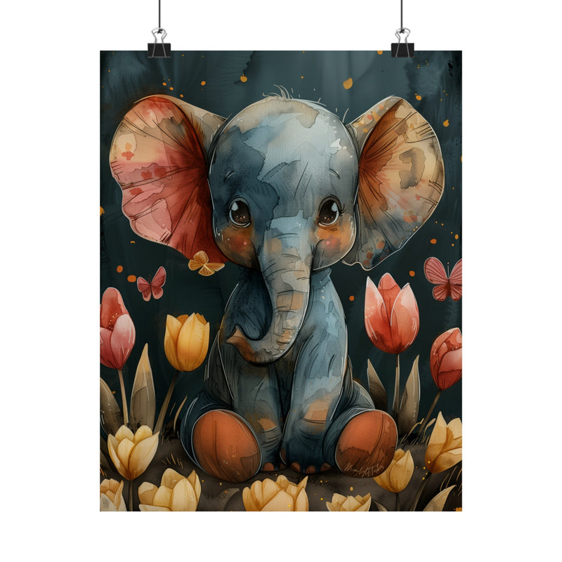 "Tusker & Tulips" Print