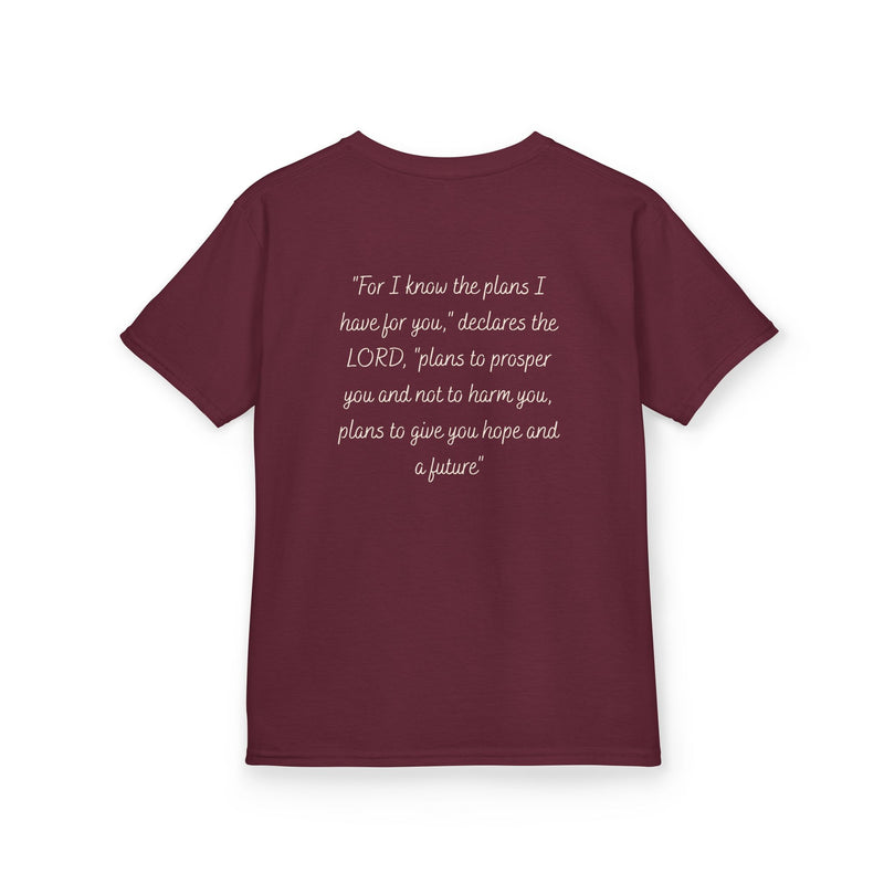 Kids Tee — 'For I Know the Plans' Inspirational Bible Verse Shirt