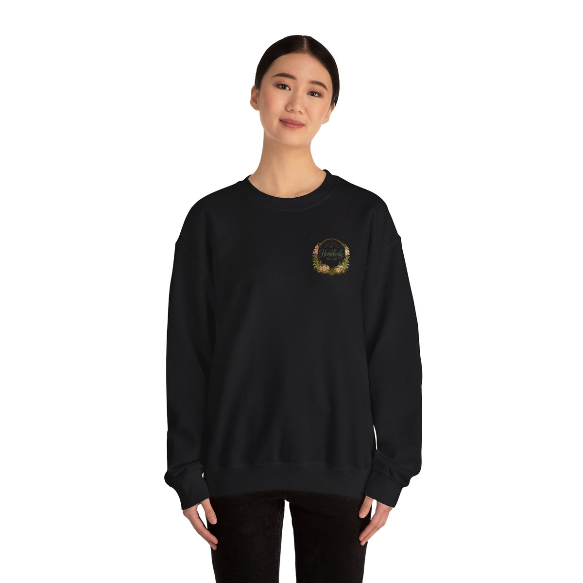 Homebody Floral Crewneck Sweatshirt — Cozy Home Lover Pullover