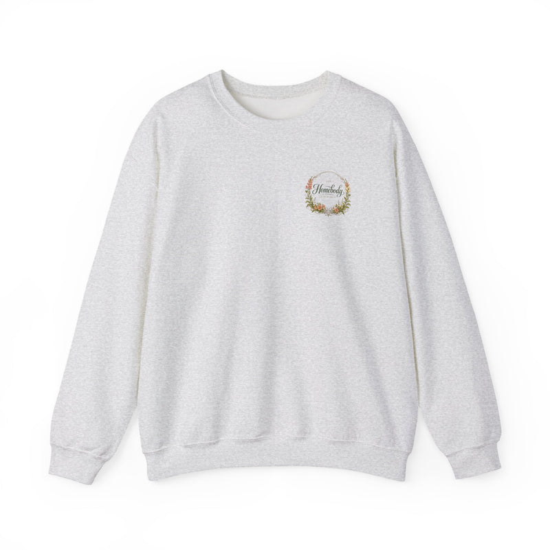 Homebody Floral Crewneck Sweatshirt — Cozy Home Lover Pullover