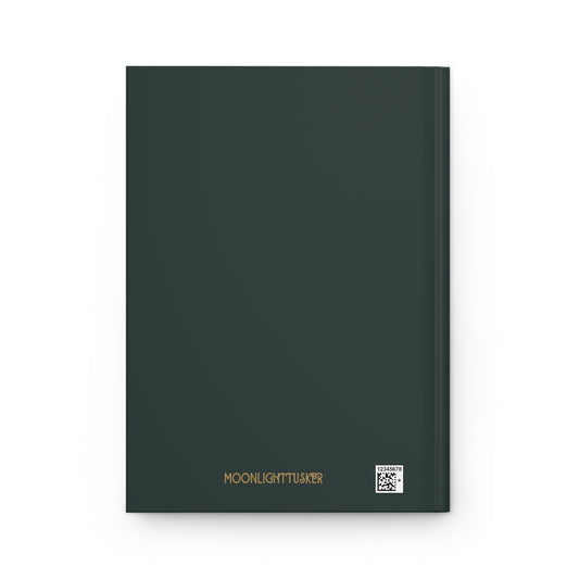 "Note green and gold"  Hardcover Journal